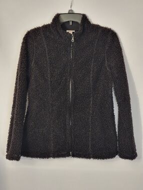 J. Jill Sherpa Teddy 2-way Full-Zip Jacket Size S